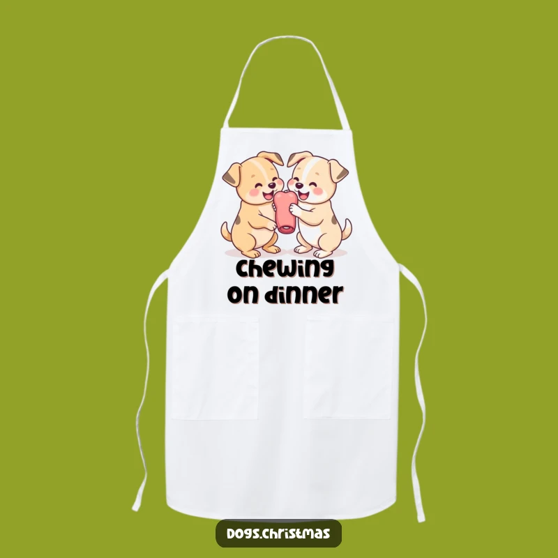 Funny Dog Wrestling Apron: Kawaii Pups Kitchen Wear, Perfect Humorous Gift!