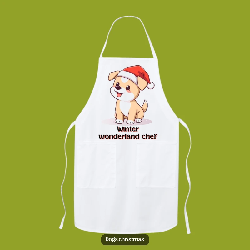 Festive Funny Santa Dog Apron - Cute Christmas Pup Gift for Chefs