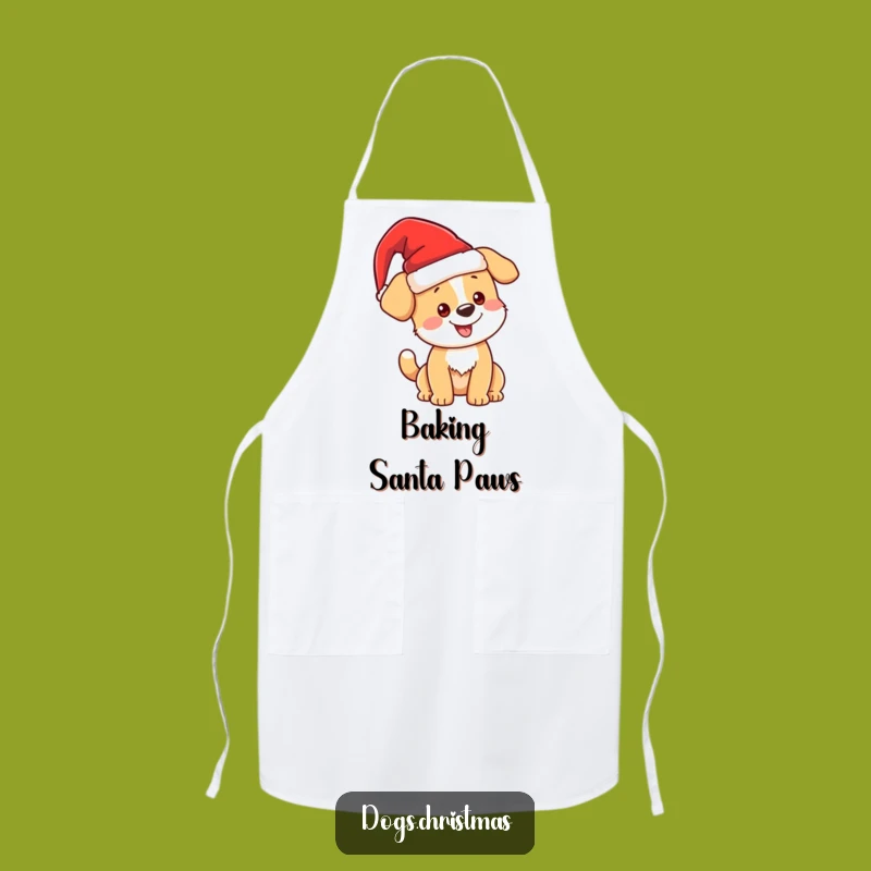 Funny Christmas Dog Apron, Festive Baking Pup, Great Holiday Gift