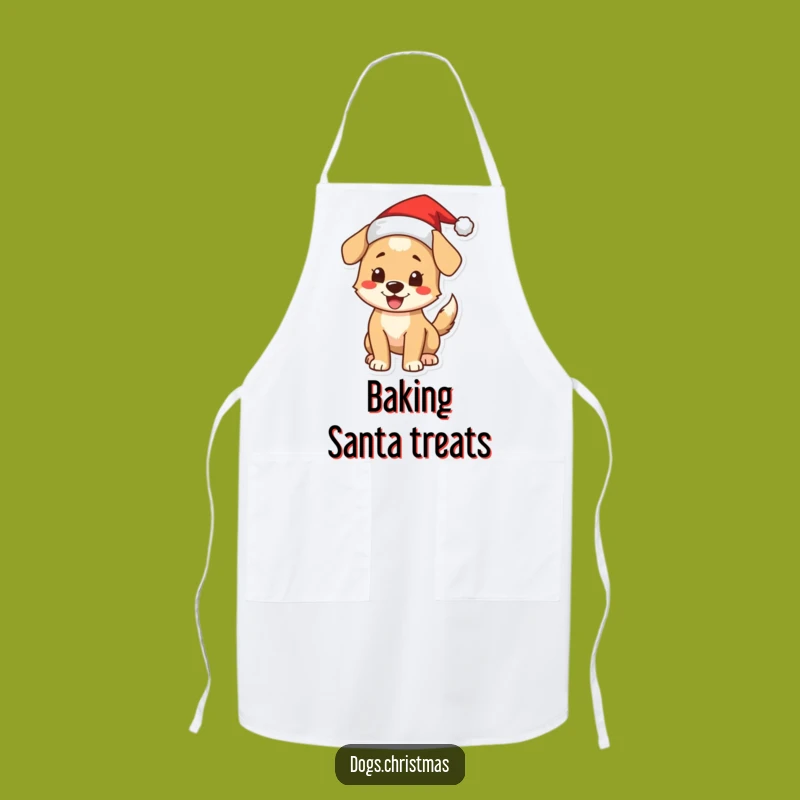 Funny Christmas Dog Apron: Santa Pup Kitchen Wear, Humorous Holiday Gift