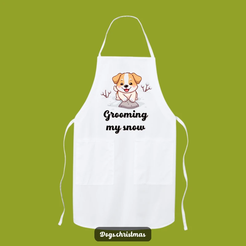 Funny Dog Snow Digging Apron - Hilarious Kitchen Companion Gift!