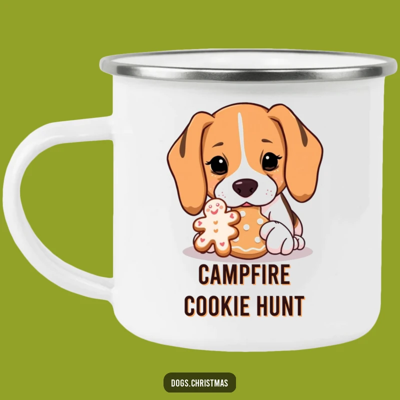 Funny Beagle Cookie Sniff Camping Mug - Adventure Dog Treat Cup Gift