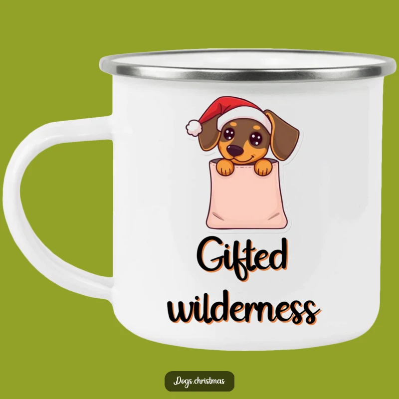 Funny Dachshund Santa Camping Mug - Adventure Festive Dog Cup Gift