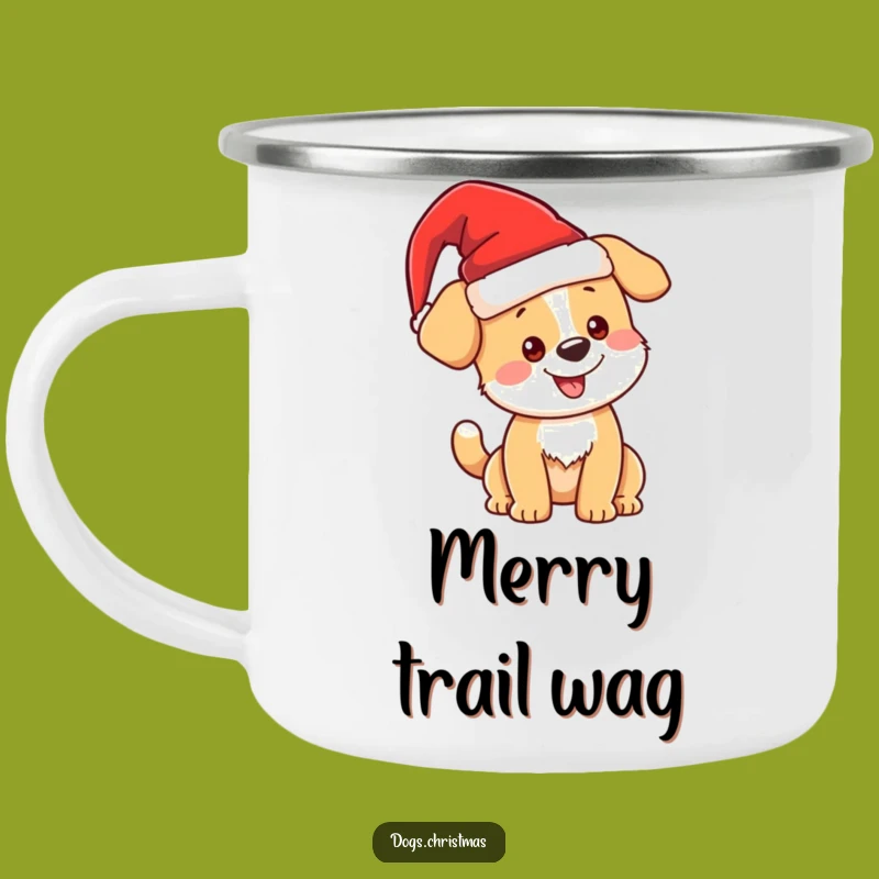 Funny Christmas Dog Camping Mug, Festive Pup Outdoor Mug, Holiday Gift