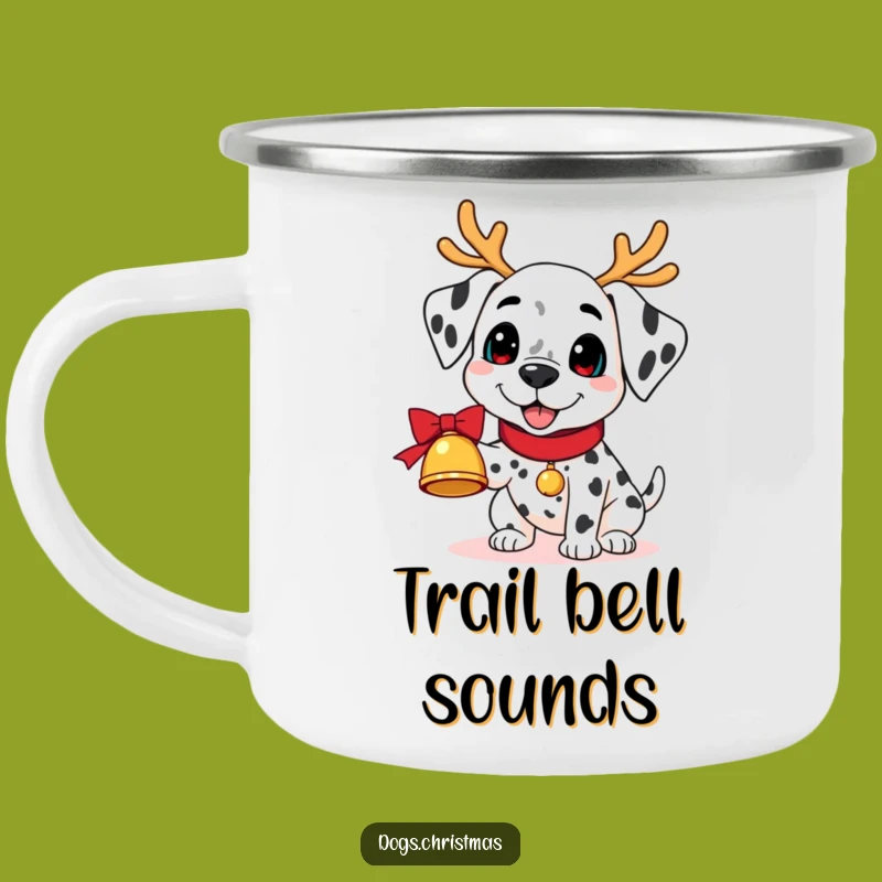 Funny Kawaii Dalmatian Bell Camping Mug: Reindeer Outdoors Perfect Funny Gift