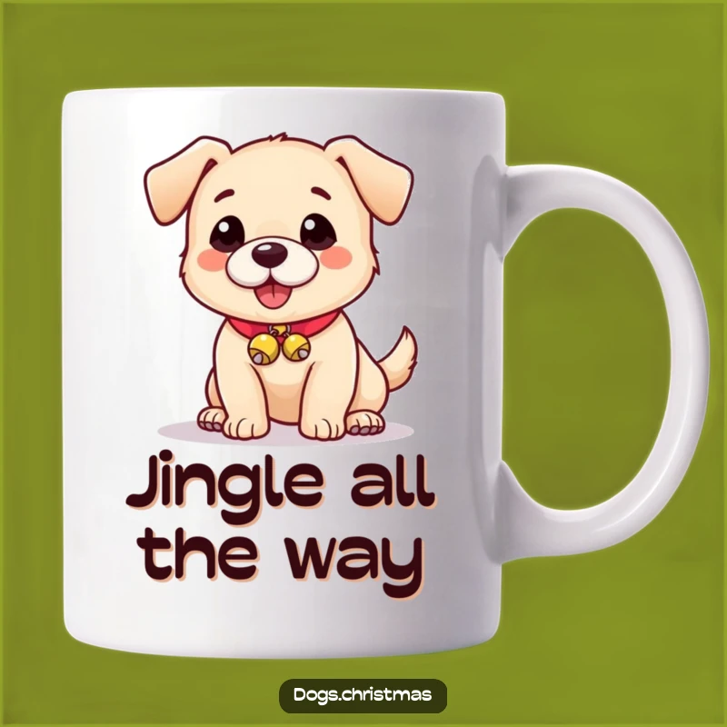Funny Dog With Bells Mug - Adorable & Hilarious Pet Gift Idea!