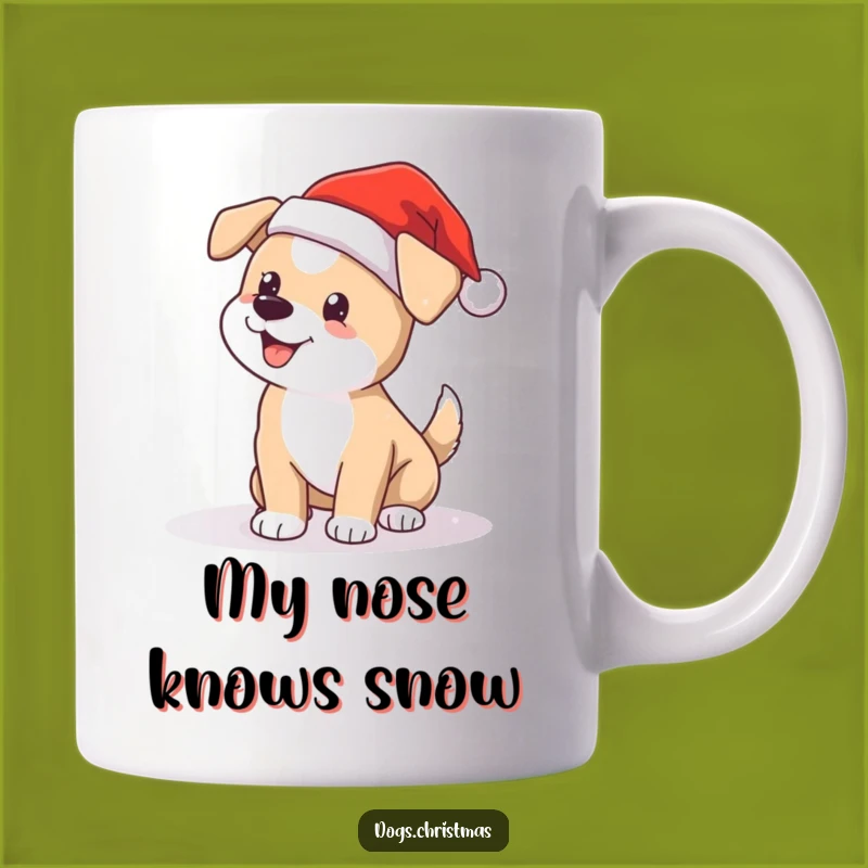 Funny Santa Dog Mug - Cute Christmas Pup Gift for Dog Lovers