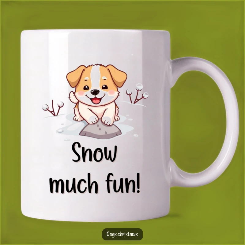 Funny Dog Digging Snow Mug - Hilarious Snowy Pooch Gift Idea!