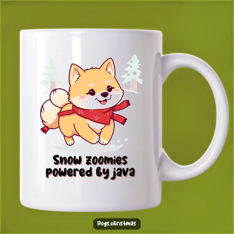 Funny Kawaii Shiba Inu Snowbound Mug: A Hilarious Festive Gift for Dog Lovers!