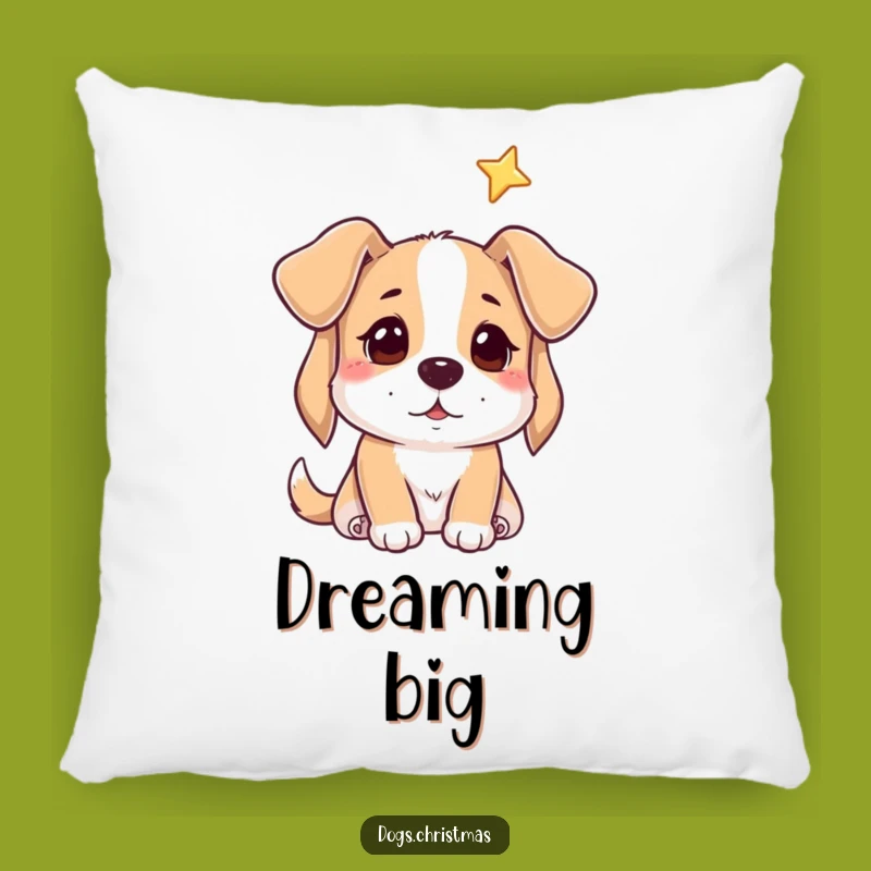 Funny Hopeful Dog Star Pillow - Cozy & Dreamy Home Decor Gift!