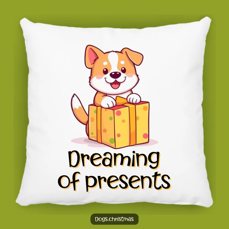 Soft Funny Dog Gift Pillow - Wagging Tail Pup Present Lover Accent