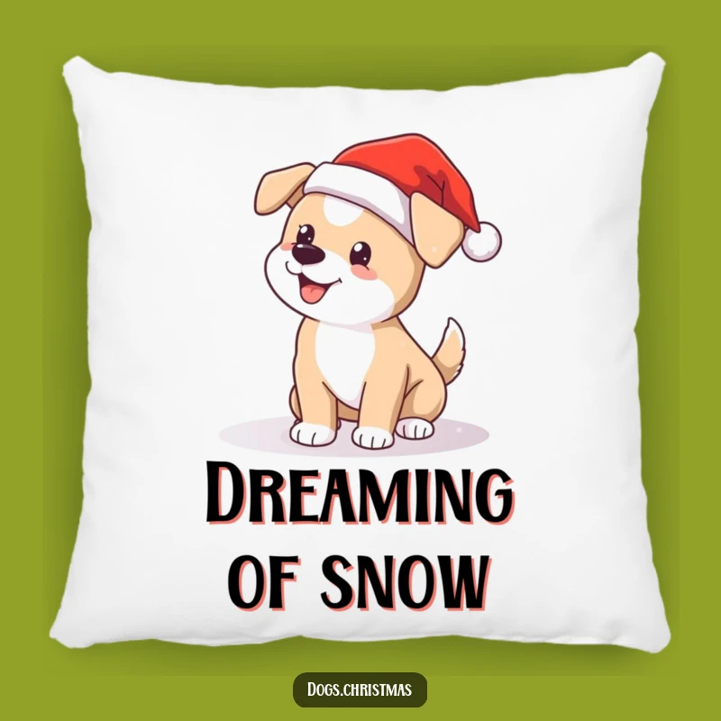 Comforting Funny Santa Dog Pillow - Cute Christmas Pup Accent Gift