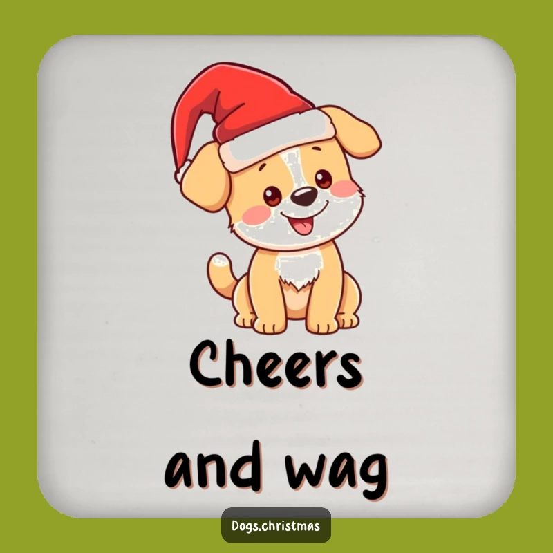 Funny Christmas Dog Coaster, Festive Pup Decor, Perfect Holiday Gift