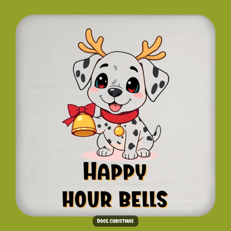 Funny Kawaii Dalmatian Bell Coaster: Reindeer Drink Protector Perfect Funny Gift
