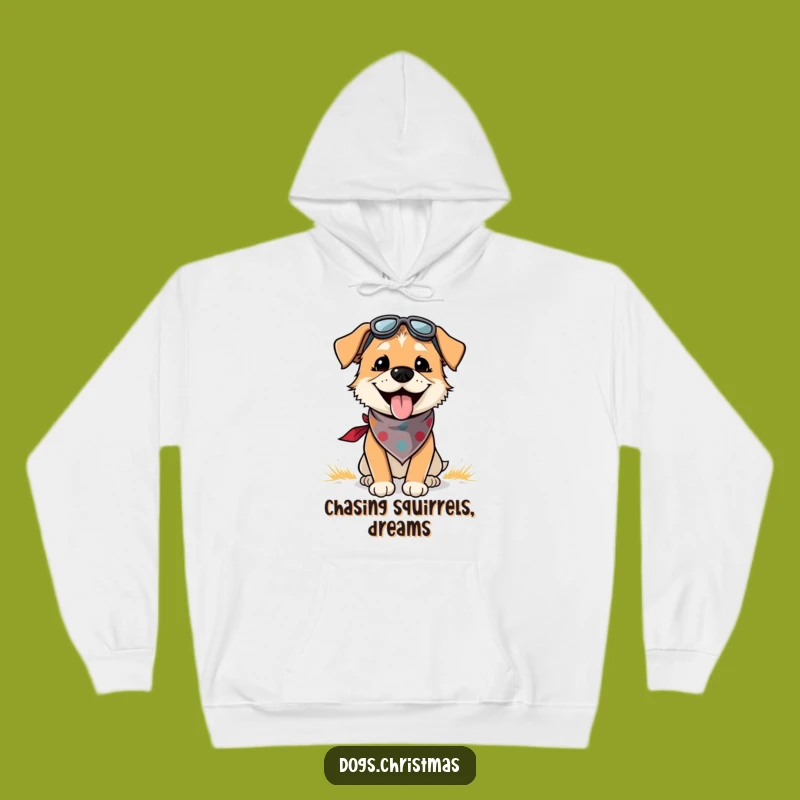 Funny Dog Hoodie: Cozy Festive Pup Panting with Outdoor Joy, Great Funny Gift