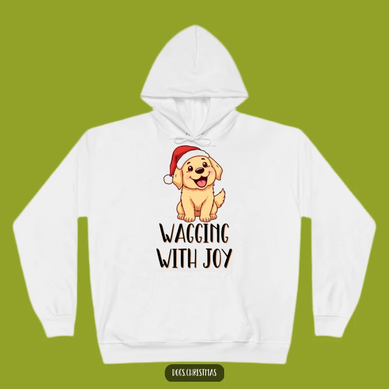 Cozy Funny Kawaii Golden Retriever Santa Hoodie - Warm Holiday Comfort