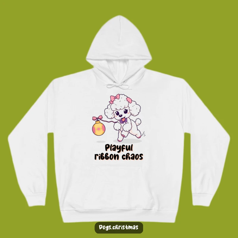 Funny Kawaii Poodle Ornament Chase Hoodie: Cozy Playful Sweatshirt Perfect Funny Gift