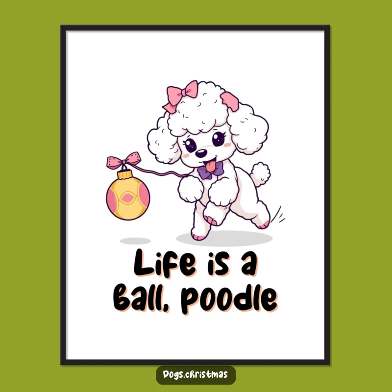 Free Printable Kawaii Poodle Ornament Chase Wall Art: Funny Dog Downloadable Decor