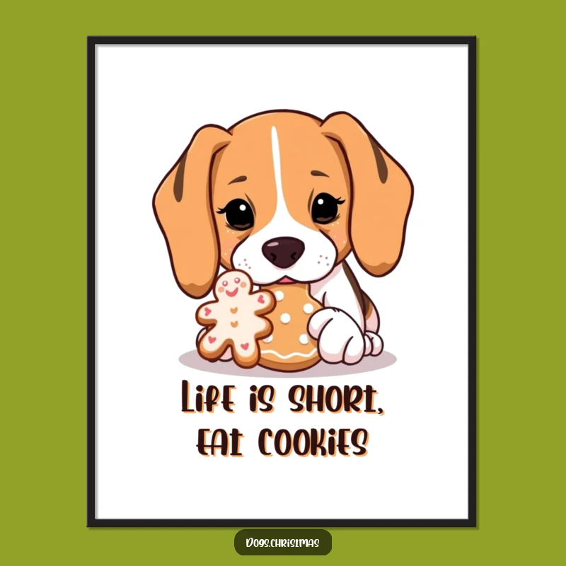 Free Printable Wall Art: Beagle's Cookie Interest, Whimsical Downloadable Art