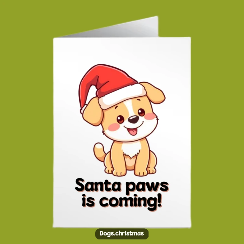 Free Printable Kawaii Christmas Dog Birthday Card: Funny DIY Downloadable Gift for Dog Lovers