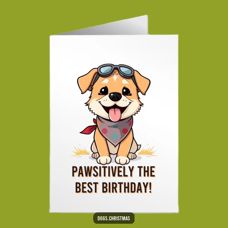 Free Printable Dog Birthday Card: Funny Panted Joyful Canine Downloadable Gift