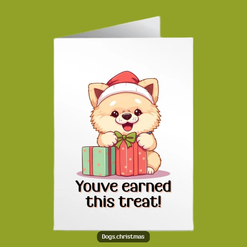 Free Printable Dog Congrats Card: Santa Pup's Gift - Downloadable Celebration!