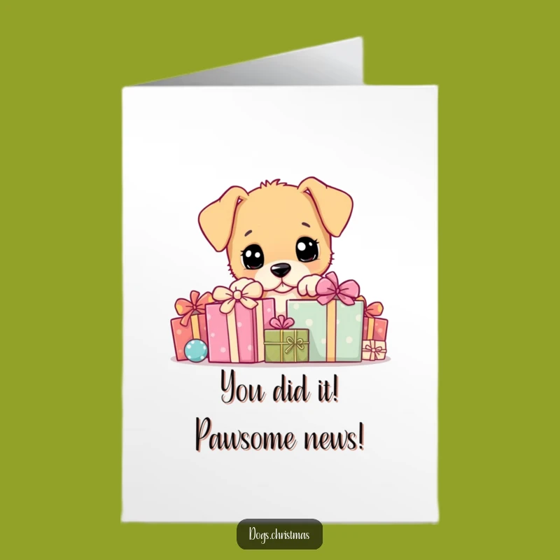 Free Printable Puppy Congratulations Card: Humorous Dog & Gift Downloadable for Celebration