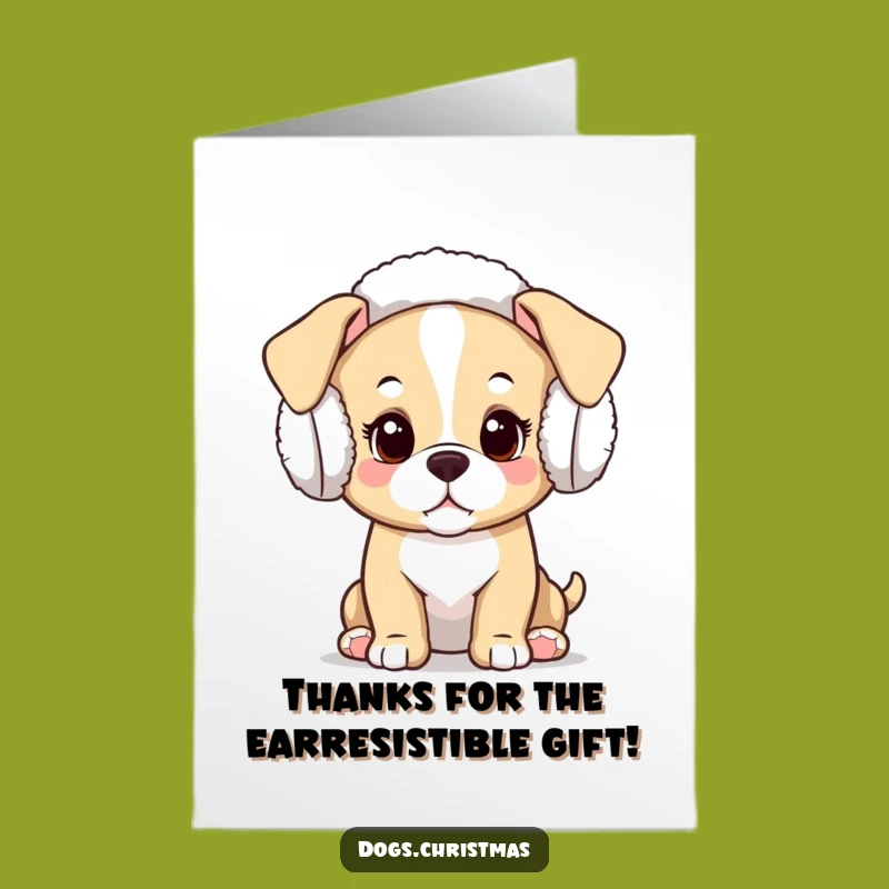 Free Printable Puppy Thank You Card: Curious Kawaii Pup Downloadable Gift
