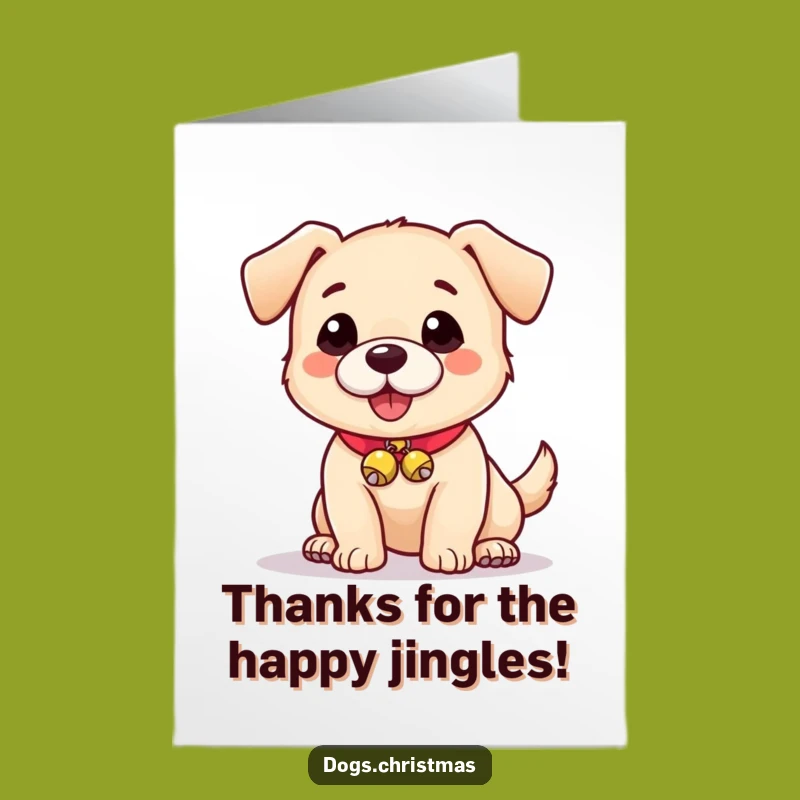 Free Printable Thank You Card: Cute Bell Dog, Thoughtful Downloadable Gift