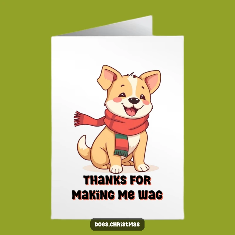 Free Printable Thank You Card: Festive Dog Joy - Downloadable Gratitude!