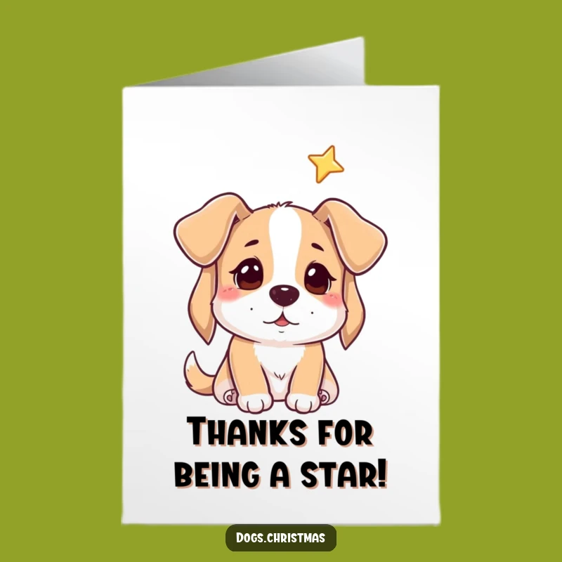 Free Printable Thank You Card: Hopeful Dog Star Gaze, Thoughtful Downloadable Gift