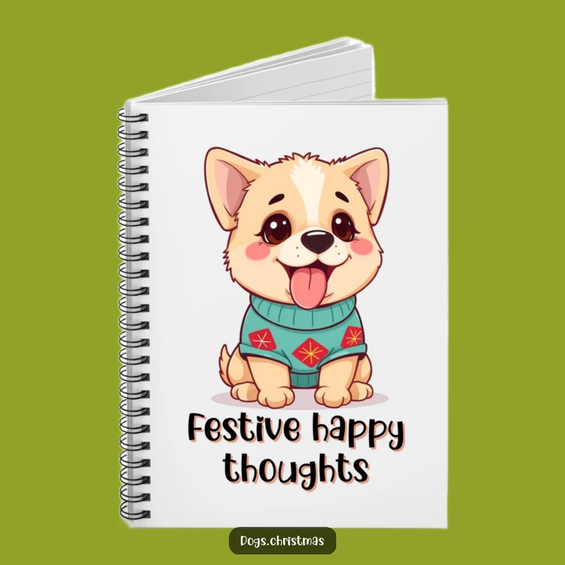 Funny Dog Sweater Notebook: Happy Pup Ideas, Festive Gift