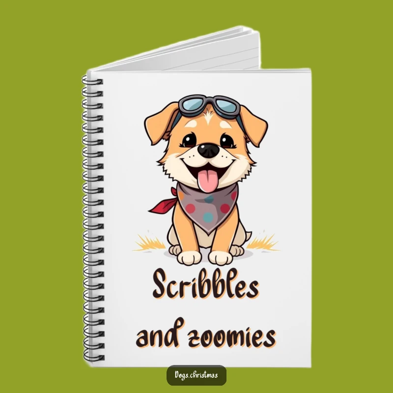 Funny Dog Notebook: Festive Pup Panting Outdoors, Jot Down Laughs, Perfect Funny Gift