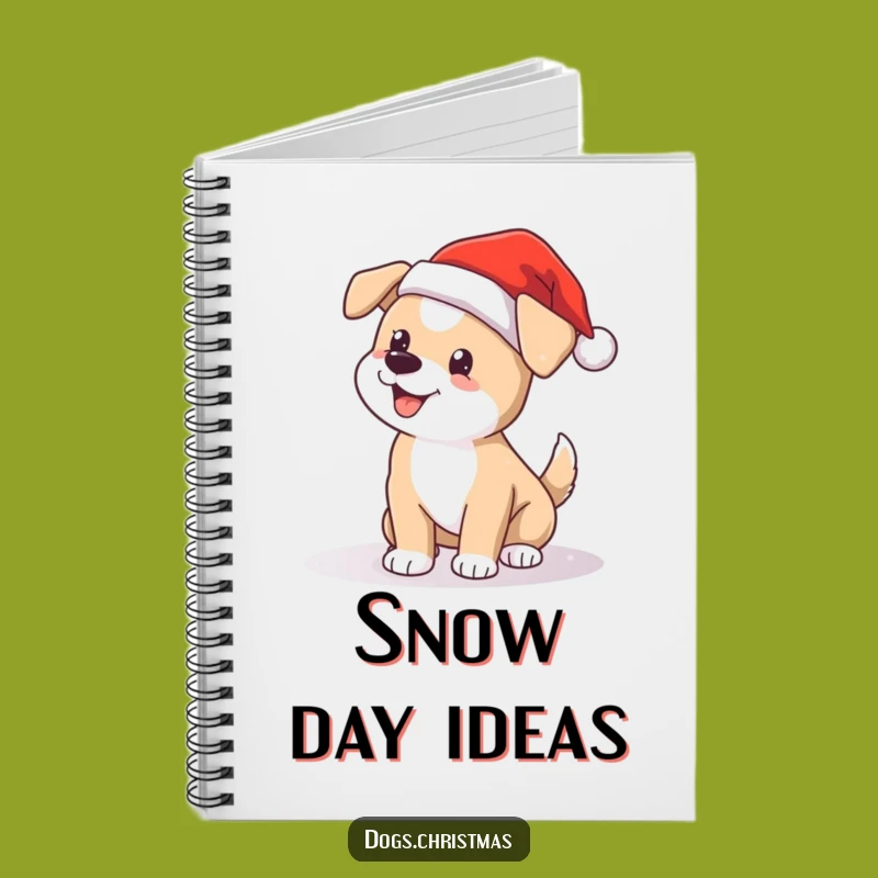 Funny Santa Dog Notebook - Cute Christmas Pup Journal for Ideas