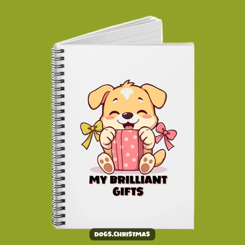Funny Unwrapping Dog Notebook: Happy Paws Journal, Lined Paper, Joyful Funny Gift
