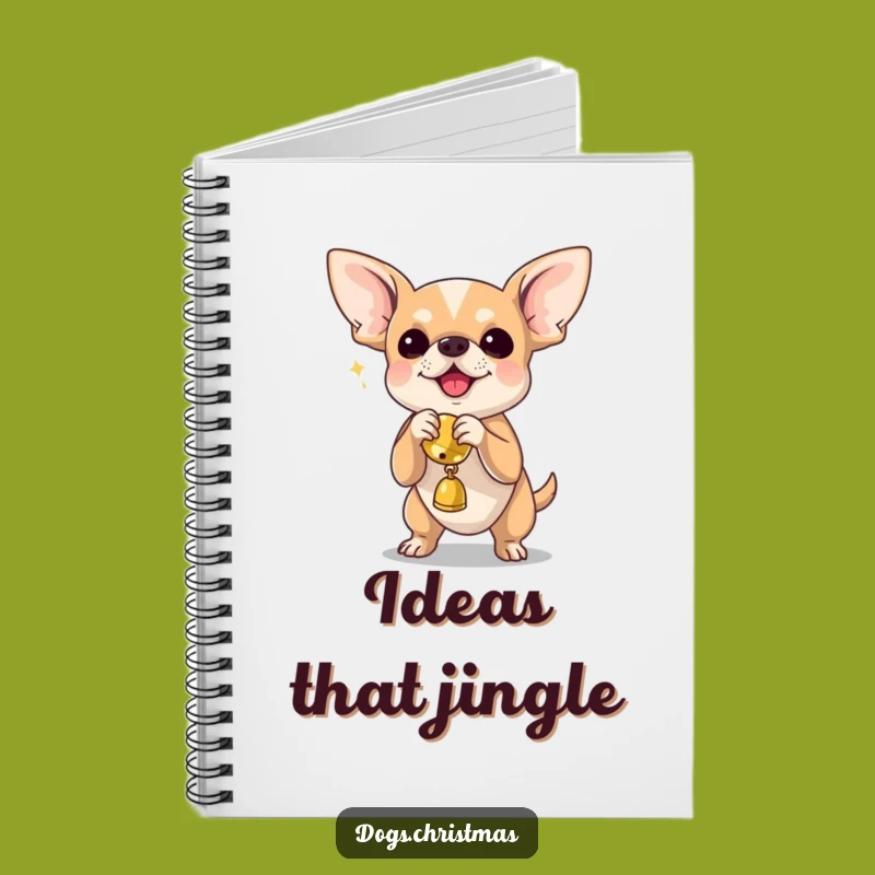 Funny Chihuahua Jingle Bell Notebook - Jot Down Laughs and Ideas