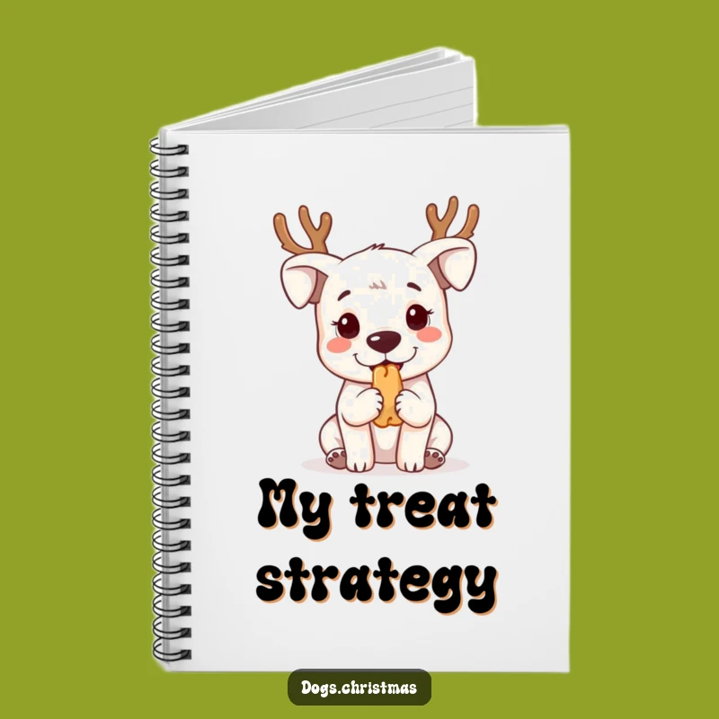 Funny Kawaii Dog Antlers Notebook - Cute Journal Gift for Pups