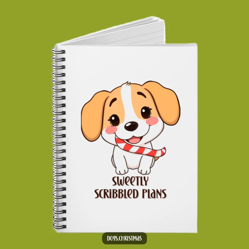 Funny Dog Candy Cane Notebook: Plan Your Holidays with a Grinning Pup's Festive Flair