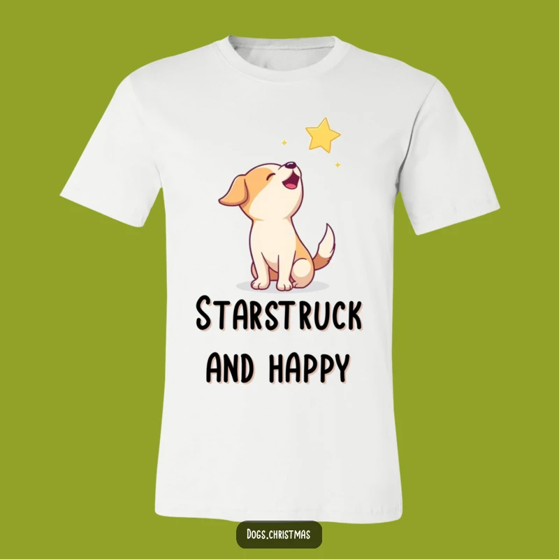 Funny Howling Dog Star T-Shirt: Happy Pup Night Tee, Magical Whimsical Funny Gift