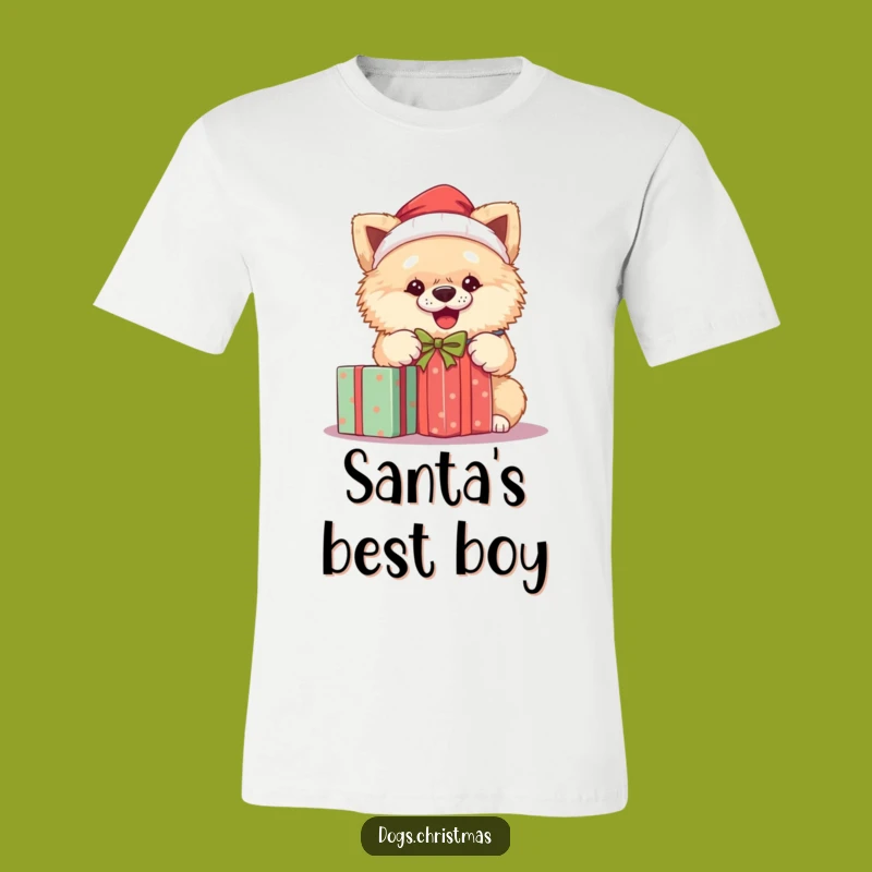 Funny Santa Dog T-Shirt: Festive Pet Apparel for Christmas Cheer