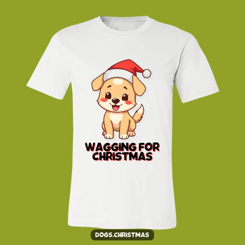 Funny Christmas Dog Santa T-Shirt: Excited Pup Tee, Festive Holiday Gift Top