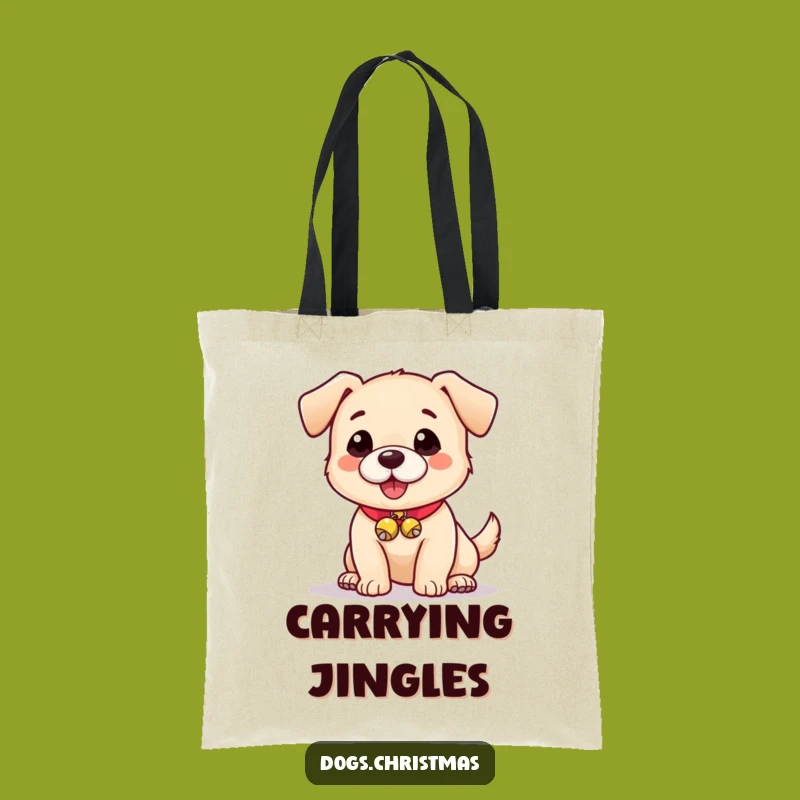 Funny Dog With Bells Tote Bag - Stylish & Hilarious Pet Accessory Gift!