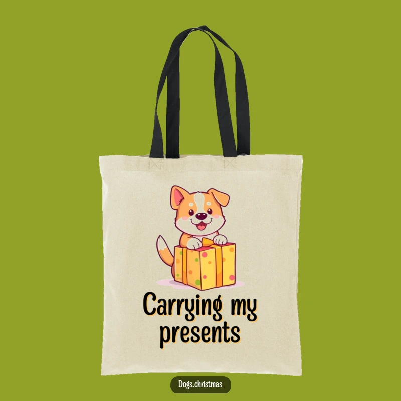 Charming Funny Dog Gift Tote Bag - Wagging Tail Pup Present Lover
