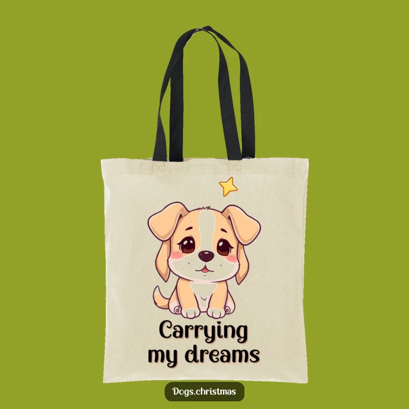Funny Hopeful Dog Star Tote Bag - Stylish & Dreamy Accessory Gift!