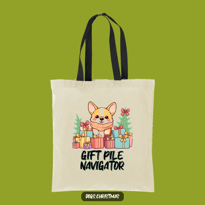 Funny Kawaii Corgi Gift Pile Tote Bag: Cozy Carry-All Perfect Funny Gift